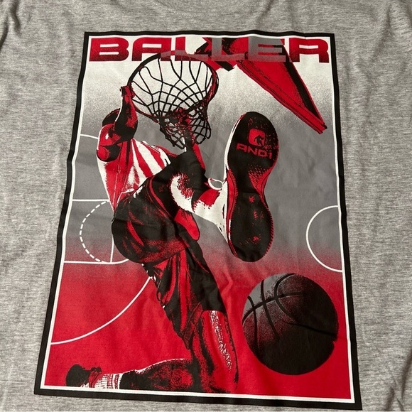 NWT And1 Legendary Logo T-Shirt Mens Size 3XL Short Sleeve Basketball (Y) - Picture 3 of 7